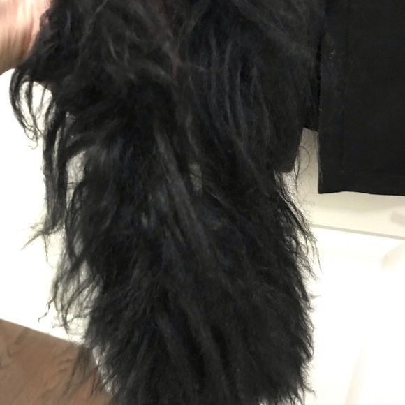 Black Wool Crepe Jacket with option fur trim - Picture 7 of 7